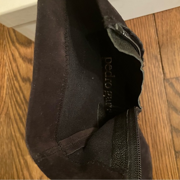 Pedro Garcia women’s black stretch suede Urika Wedge Booties w/zipper size US6.5 - Picture 6 of 10